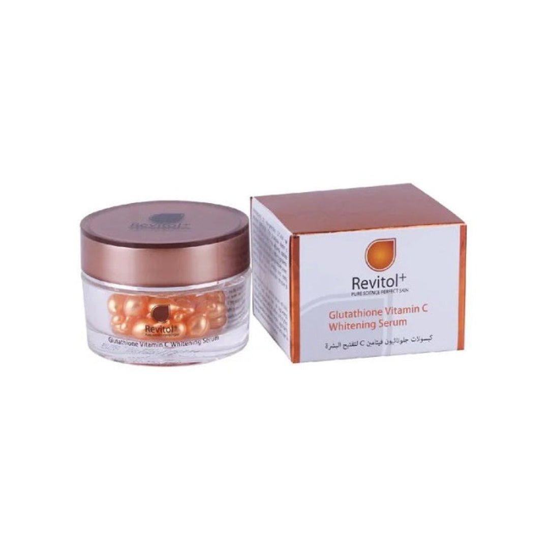 REVITOL+ Glutathione Vitamin C Serum Capsule 30s | Kuwait - Trust Pharmacy REVITOL+ Glutathione Vitamin C Serum Capsule 30s | Kuwait - Trust Pharmacy