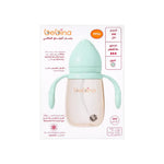 Bebina Strawberry Baby Bottle +6m, 240 ml - light green