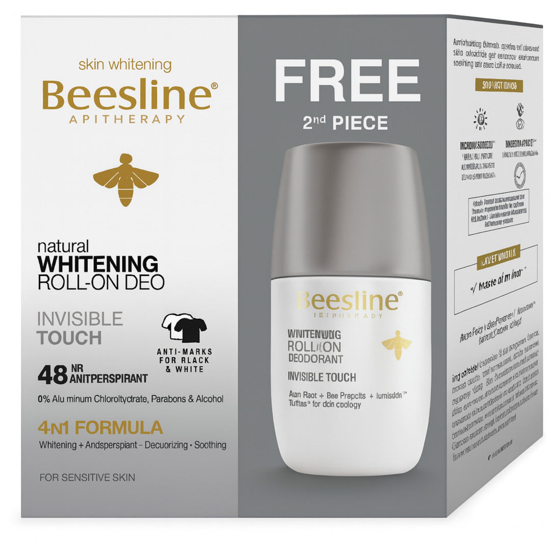 Beesline Whitening Roll On Deodorant Invisible Touch 50Ml Promo Pack (1+1)