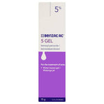 Benzac AC 5 Gel packaging with purple and white design on a white background