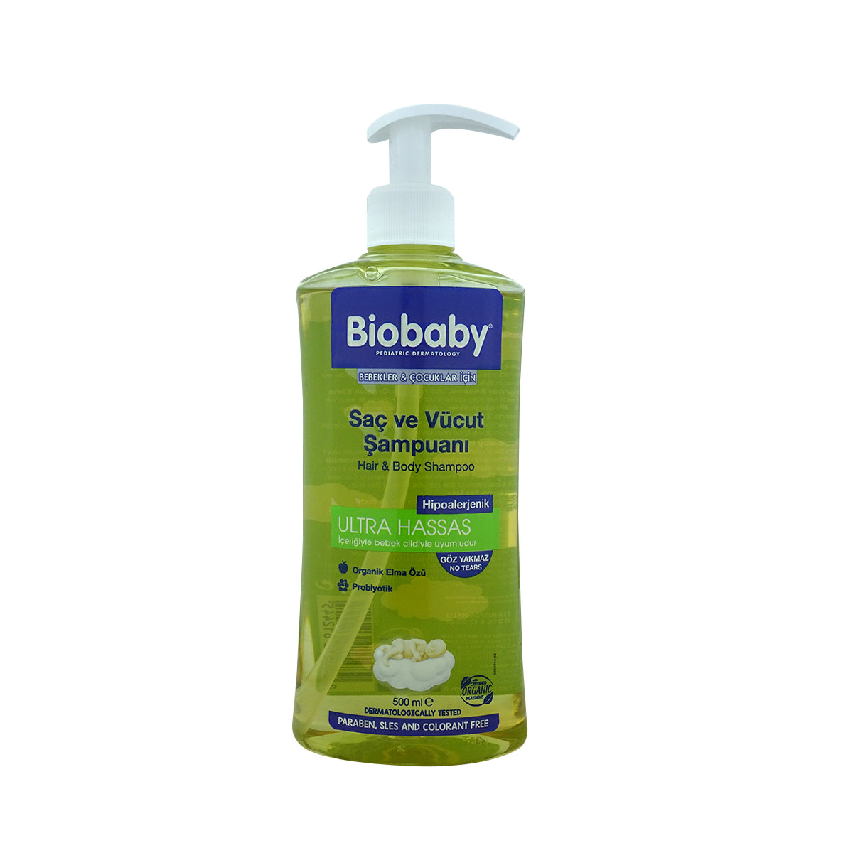 Biobaby Hair & Body Shampoo ULTRA HASSAS No Tears 500ML