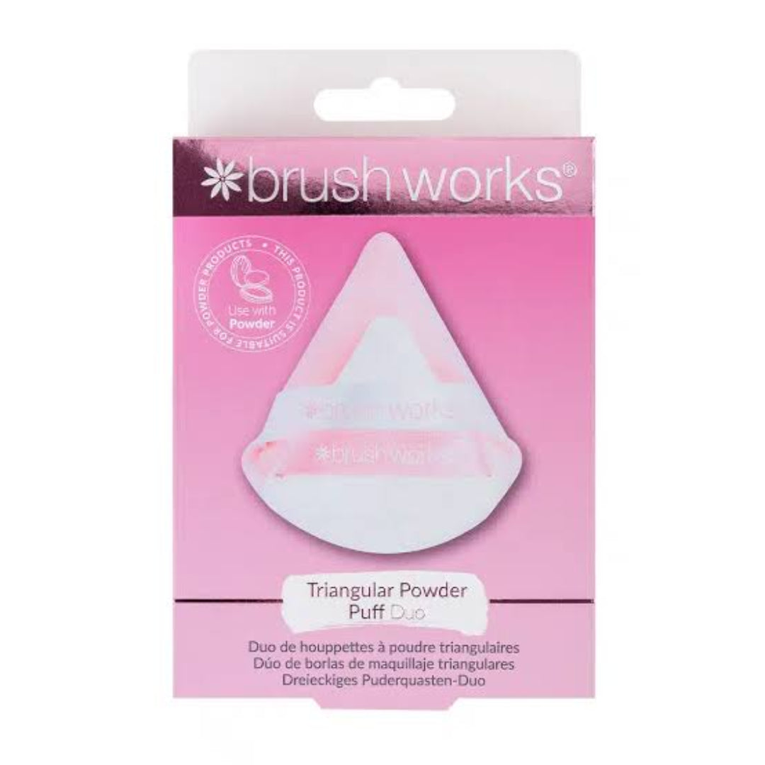Brushworks Powder Puff Duo - Pink