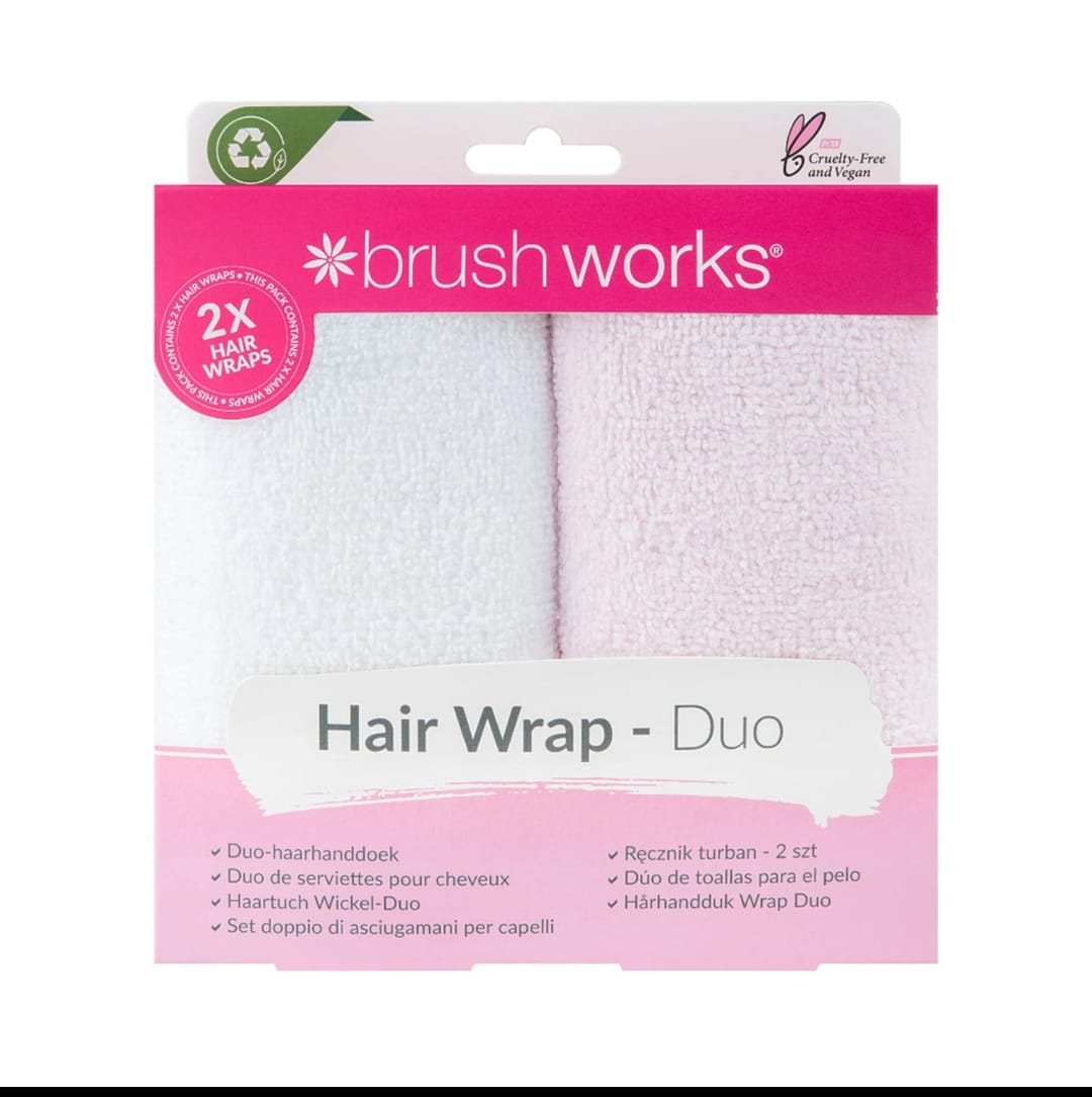Brushworks Microfiber Hair Drying Towels - Large Size