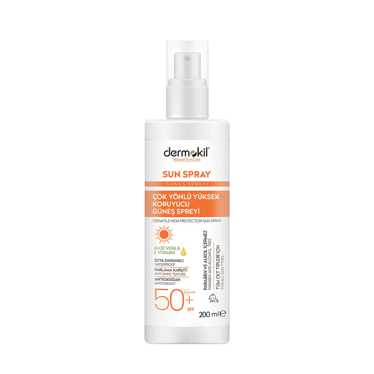 DERMOKIL High Protection SPF50+ Sun Spray 200ml