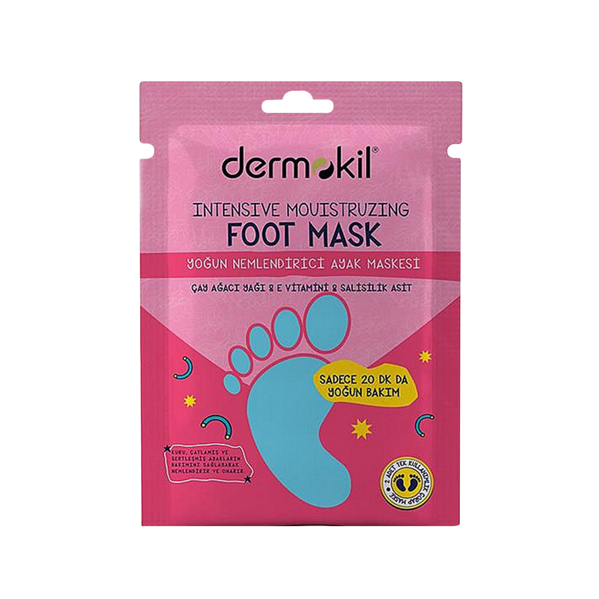 DERMOKIL Intensive Moisturizing Foot Mask 30ml – One Pair