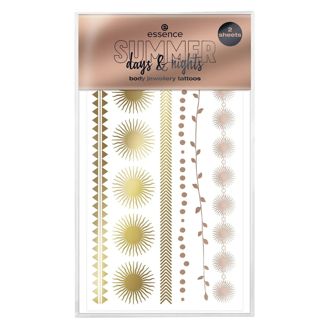 ESSENCE SUMMER days & nights body jewellery tattoos 01 summer nights & city lights2items