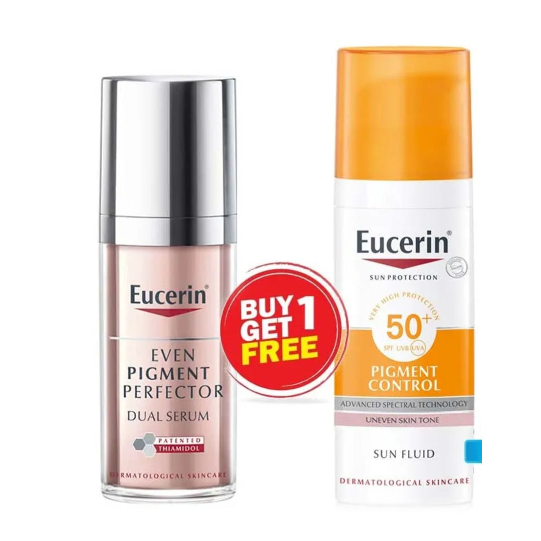 EUCERIN Even Pigment Perfector Dual Serum + Even Pigment Sun Fluid Buy 1 Get1 Free