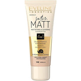 EVELINE Foundation & Concealer 4 in 1 Matte Anti-Pollution No. 102 Vanilla 30 ml