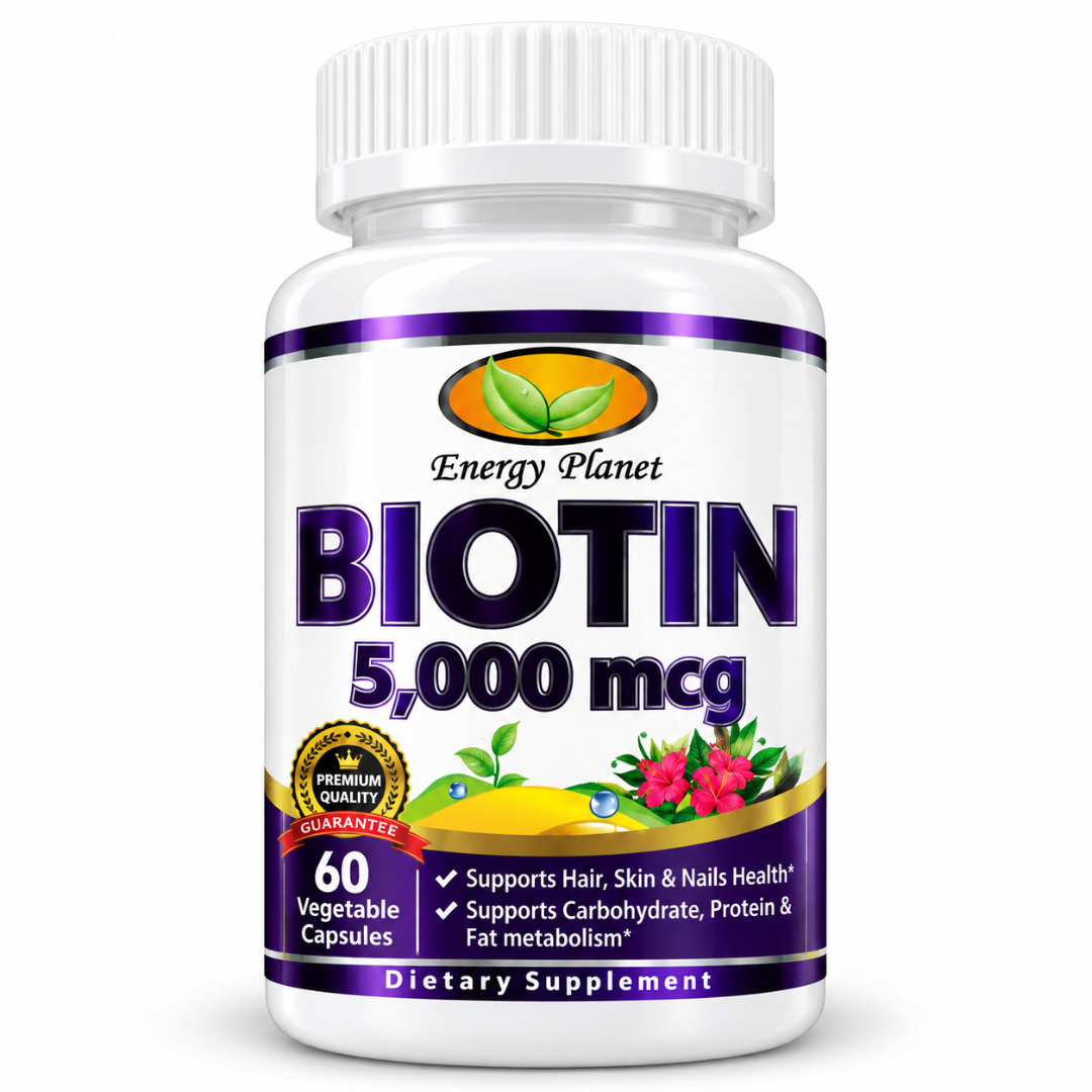 Energy Planet Biotin 5000 mcg – 60 Capsules