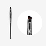 An eyebrow brush with a black handle and angled brush head designed for precise makeup application.