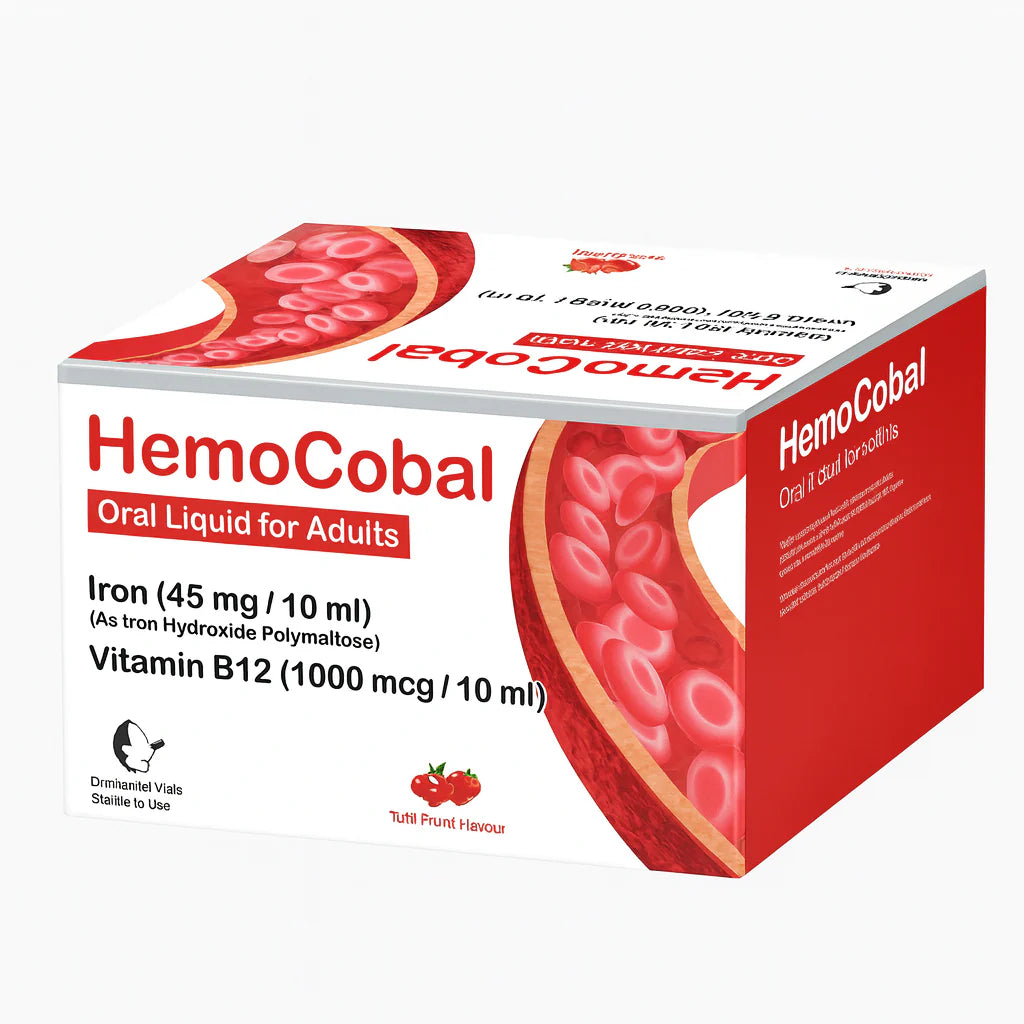 Hemocobal Iron + B12 30 Drinkable Vials Tutti Flavor