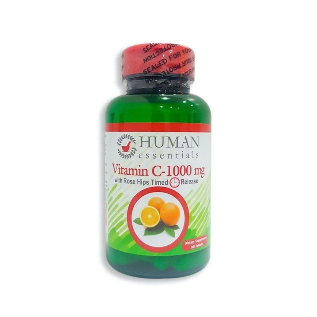 Human Essentials Vitamin C 1000 mg with Rose Hips – 100 Tablets