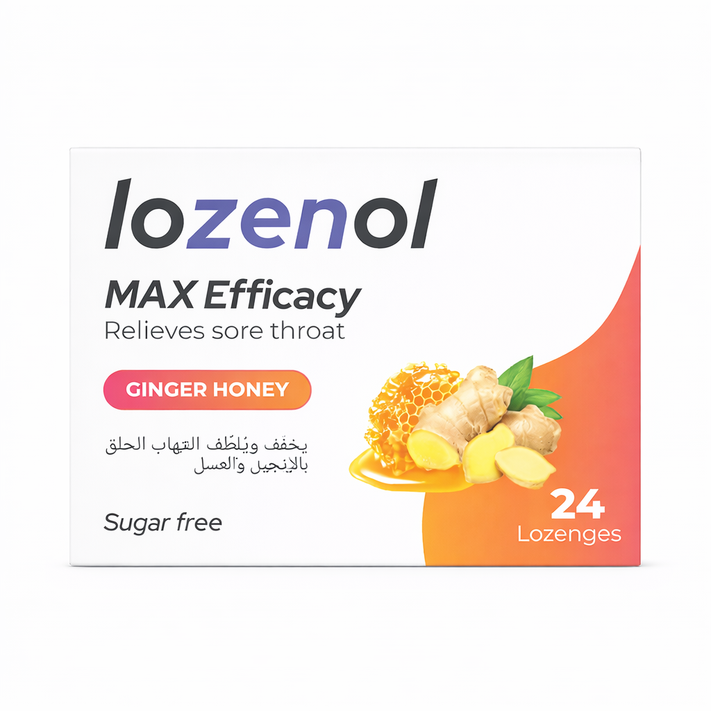 Lozenol Max Efficacy Ginger Honey Sugar Free 24 Lozenges