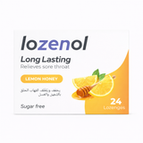 Lozenol Relieves Sore Throat Lemon Honey Sugar Free 24 Lozenges