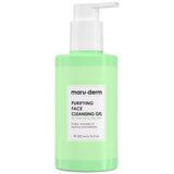 Green bottle of maru-derm Purifying Face Cleansing Gel on a white background