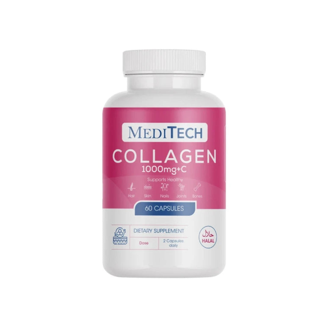 Meditech Collagen 1000 mg + Vitamin C – 60 Capsules