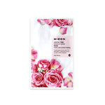 Mizon Joyful Time Essence Mask packaging with pink roses on a white background