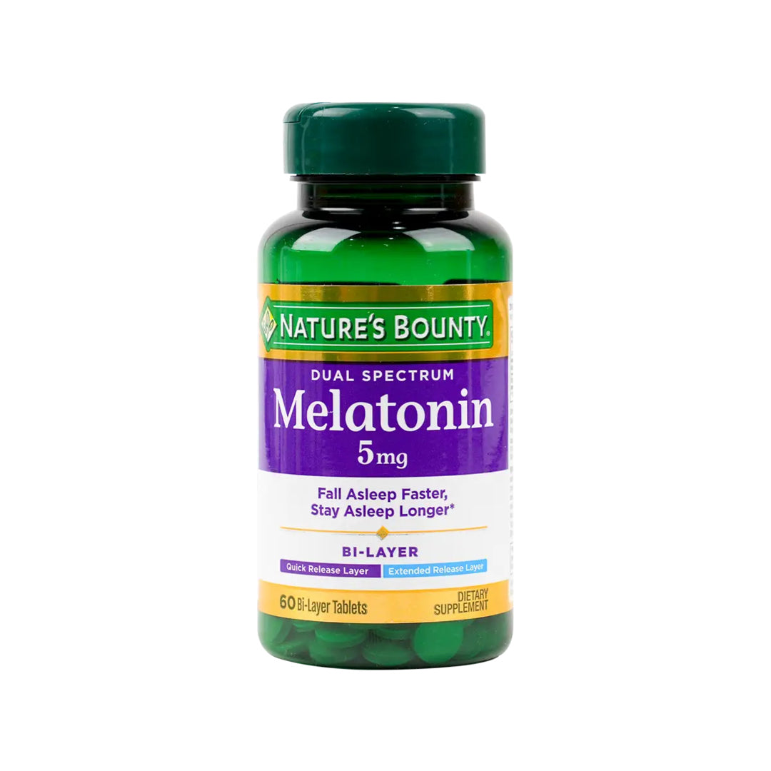 Nature's Bounty Bi-Layer Melatonin 5 mg 60 Tablets