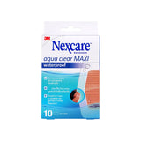 Nexcare Aqua Maxi Clear Waterproof Bandages - 10 Pcs