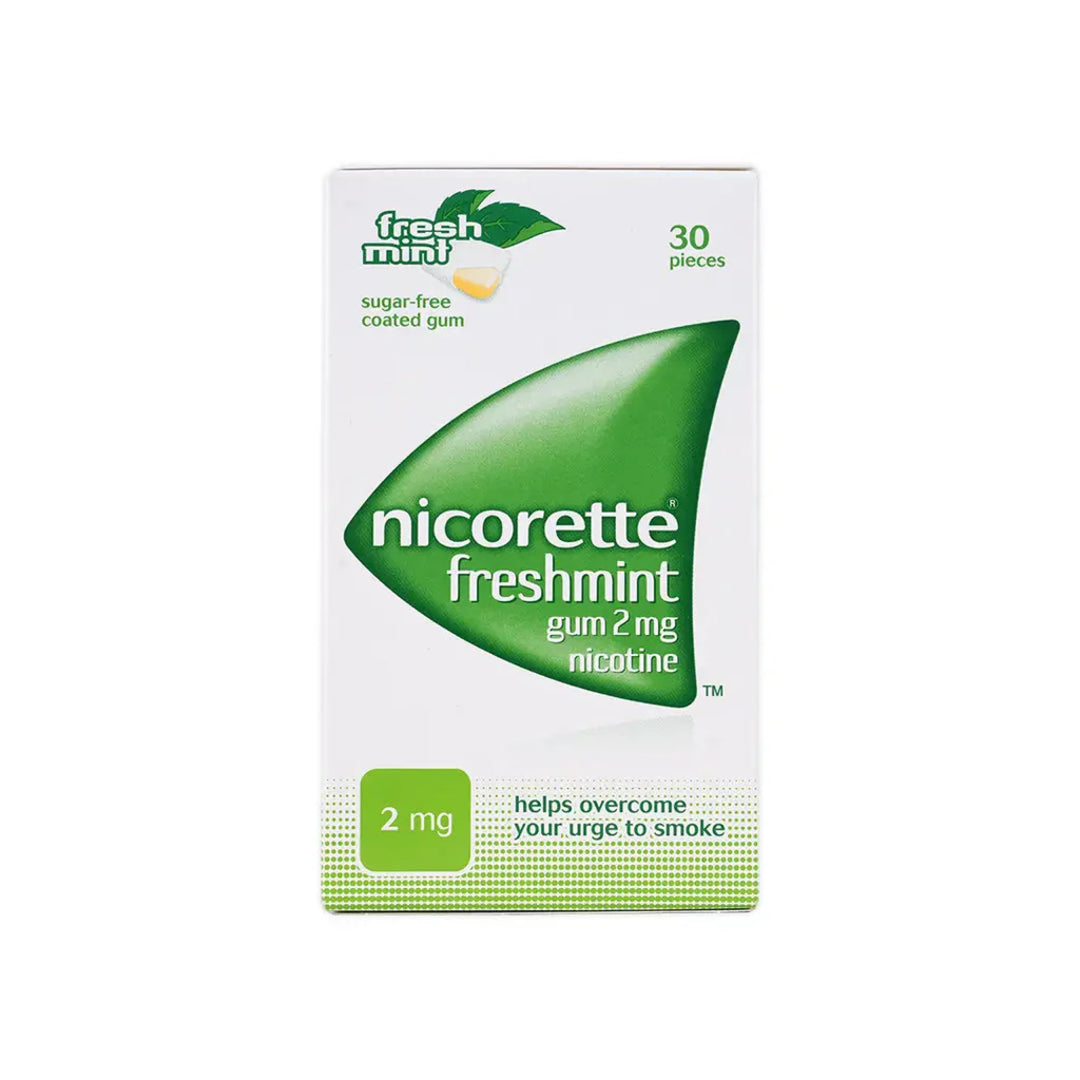 Nicorette Freshmint Gum 2 mg 30 Pieces
