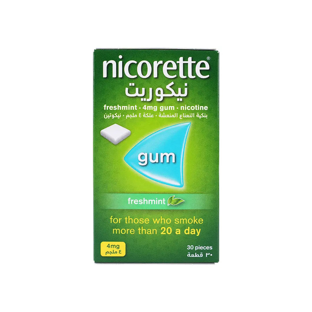 Nicorette Freshmint Gum 4 mg 30 Pieces