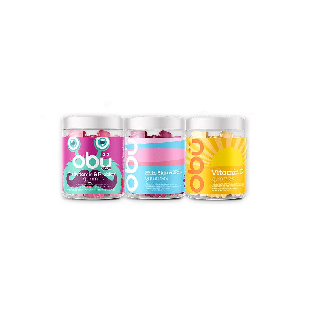 OBU Gummies Vitamins (Vitamin D + Hair & Nails + Multivitamin for Chil ...
