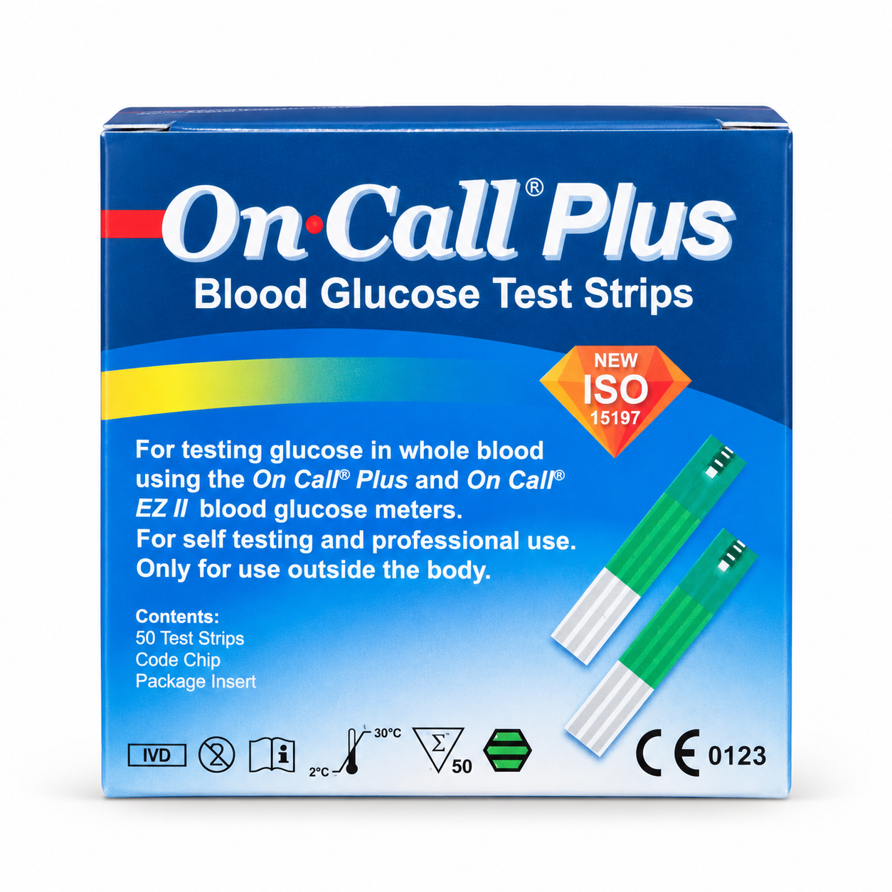 On Call Plus Blood Glucose Test Strips – 50 Strips