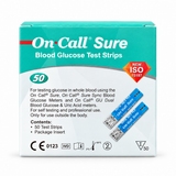 On Call Sure Blood Glucose Test Strips – 50 Strips