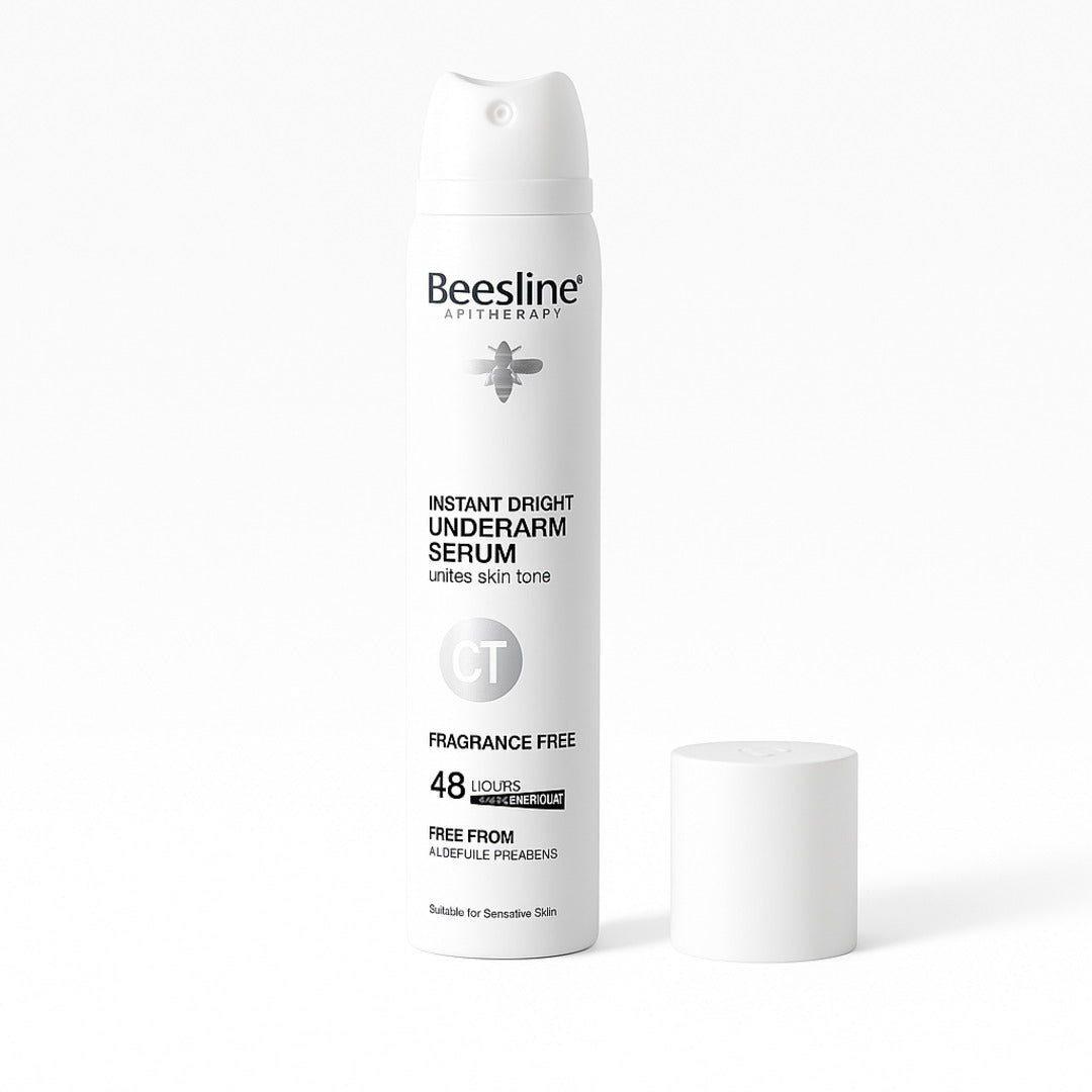 Beesline Instant Driest Underarm Serum bottle on a white background