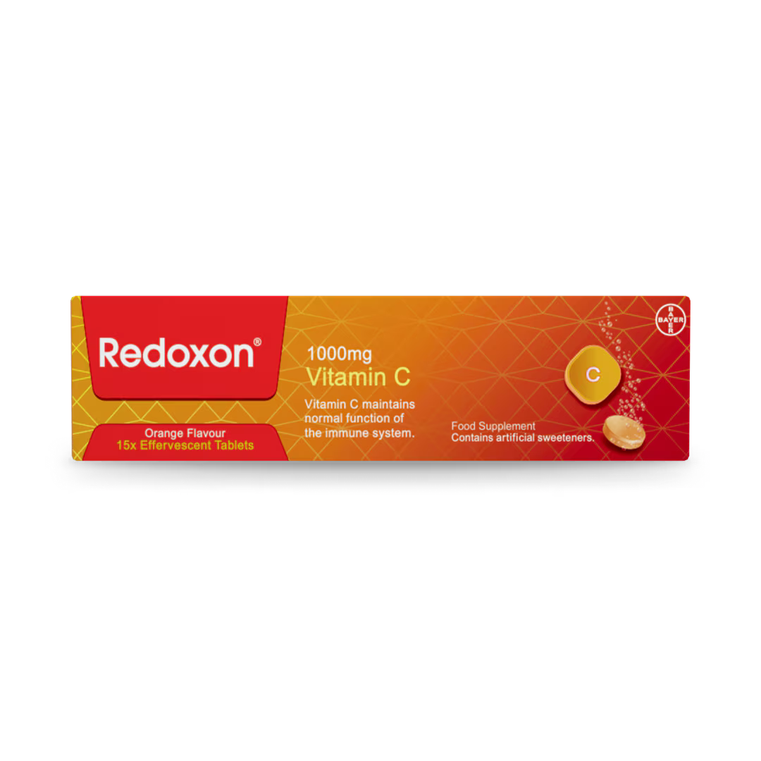 Redoxon Vitamin C 1000 mg – Orange Flavour – 15 Effervescent Tablets