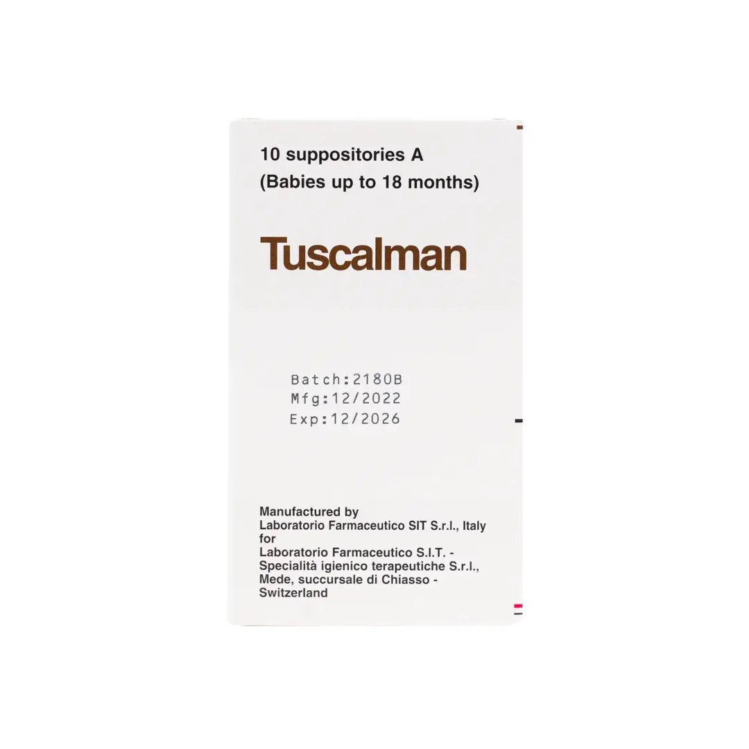 Tuscalman Suppositories B (Children 1½–8 Years) – 10 Suppositories