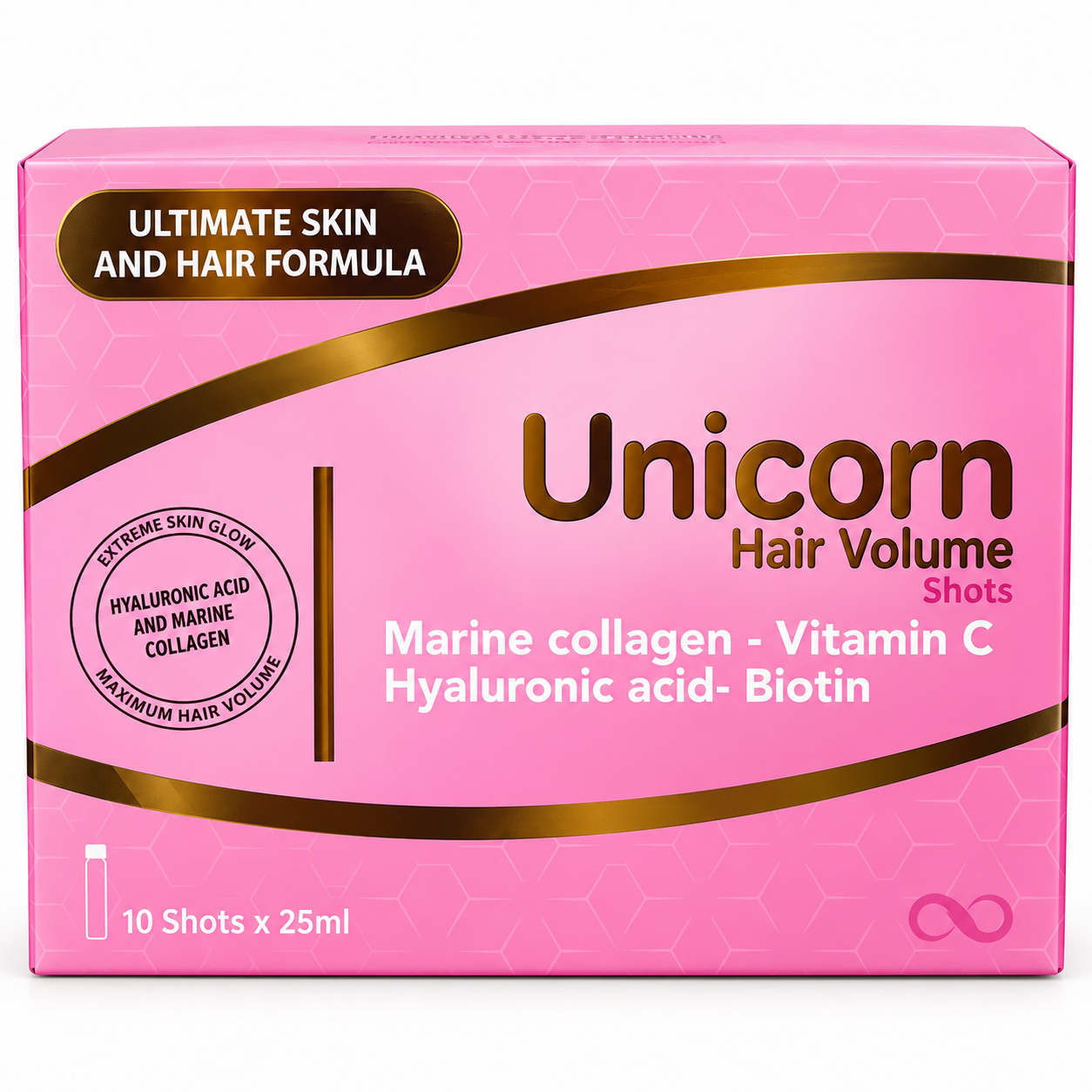 Unicorn Hair Volume Beauty Shots 10 × 25 ml