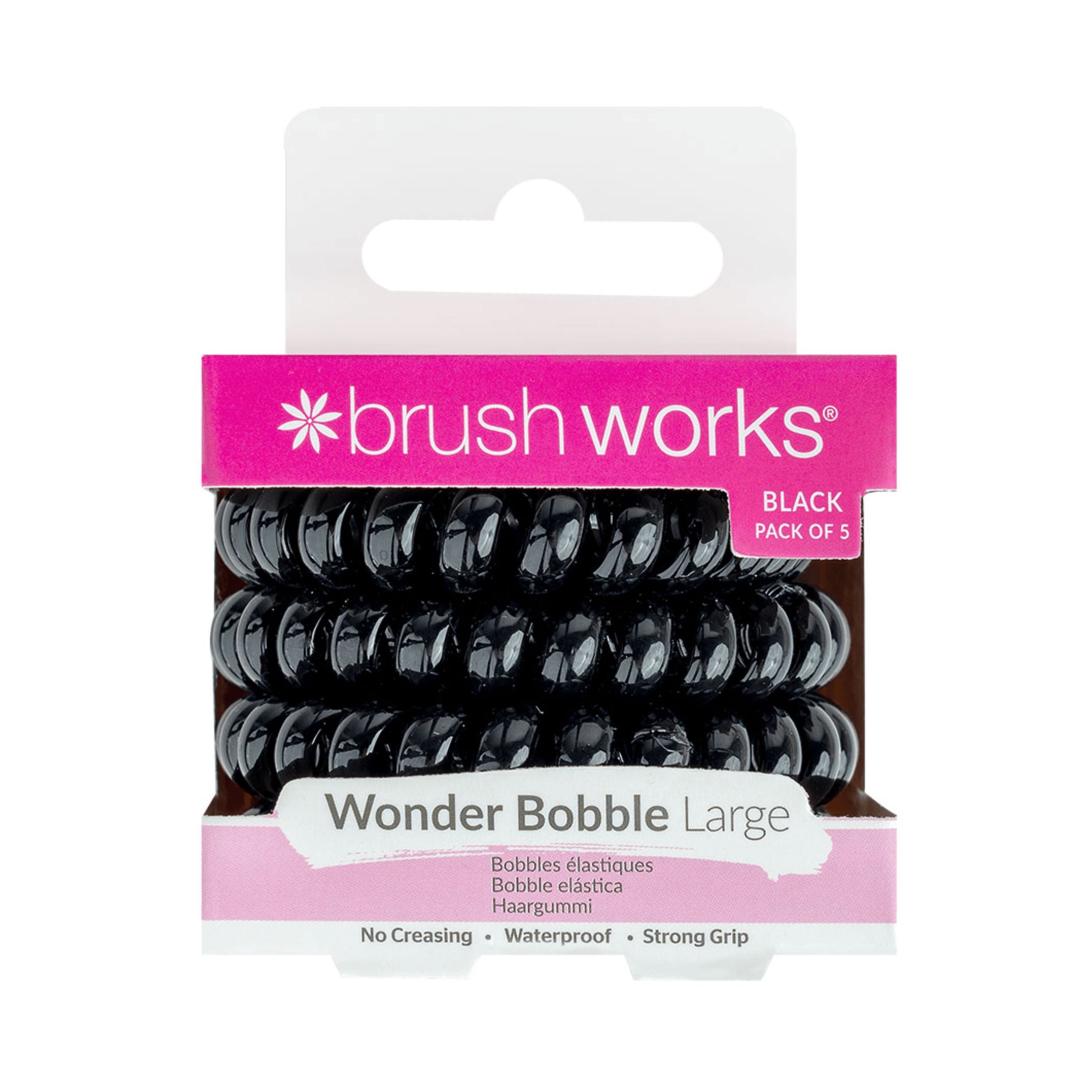 Brushworks Wonder Bobble Large Black – Pack of 5